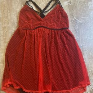 Torrid Curve Chemise Babydoll
Lingerie Dress Red Black Strappy